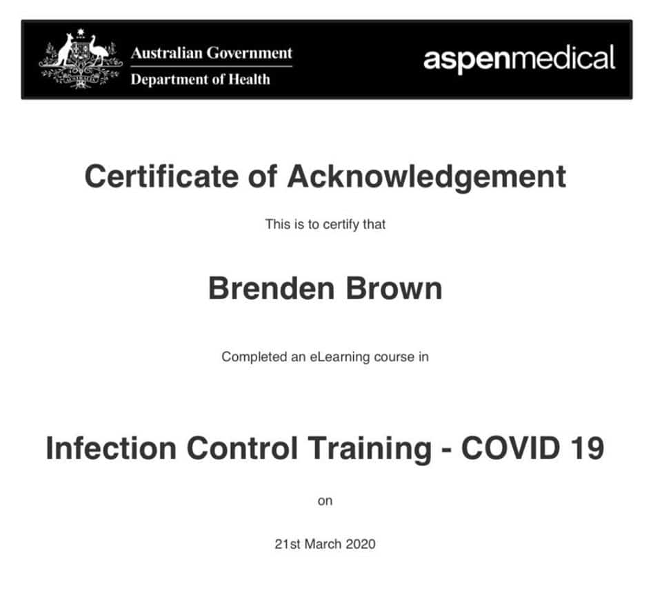 COVID-Training-Brenden-Brown
